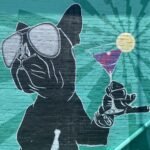 Pet-Friendly Apartments in Dallas, TX city life dog with martini street art in Dallas' Uptown